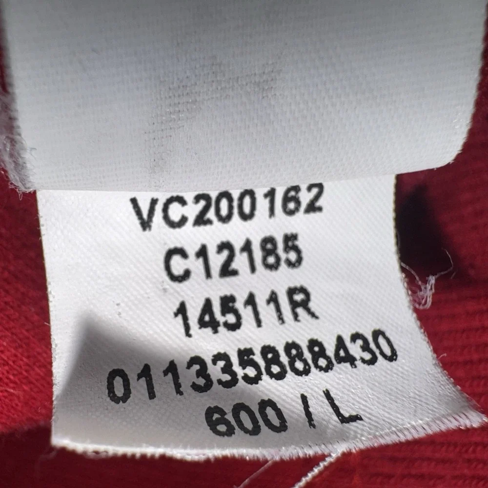 Chaps 1/4 Zip Pullover Men L Red Sweatshirt Long Sleeve VC200162